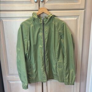 Eddie Bauer Sport Green Windbreaker Jacket Long Sleeve Activewear Women’s XL